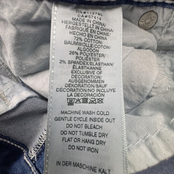 True Religion Jennie Curvy Mid Rise Super Skinny Jeans Denim Blue Size 27 - Picture 12 of 12